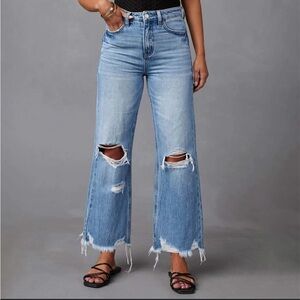Melarey Blue Distressed Women's Jeans